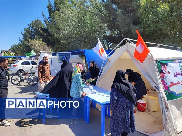 برپایی موکب سازمان دانش‌آموزی در شهرستان سملقان
