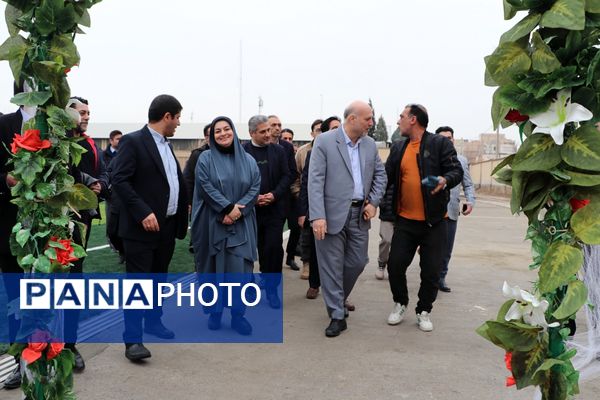 آیین افتتاحیه زمین ورزشی چمن مصنوعی اورین