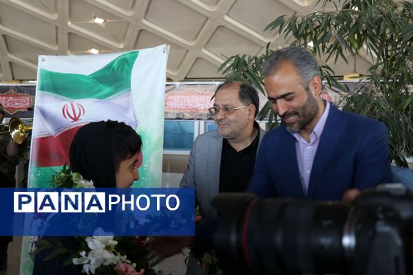 مراسم استقبال از تیم ملی فوتبال بانوان ایران در مشهد 