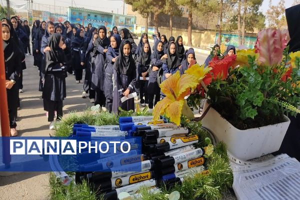 بازگشایی مدارس در دبیرستان دخترانه شهید مجید دهنوی نیشابور