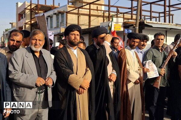 نمایش عظیم اقتدار جان‌فدایان ایران امام رضایی در باشت