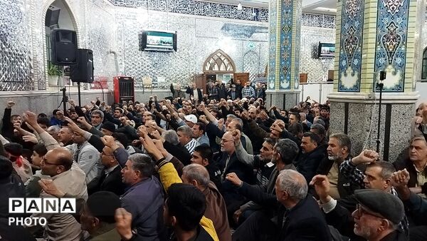 اجتماع بزرگ مردم نیشابور در پی محکومیت حمله رژیم صهیونسیتی و آمریکای جنایتکار به ایران 