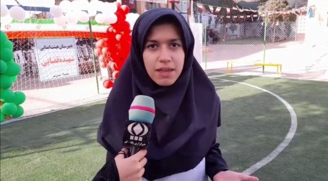 آیین بهره برداری از زمین چمن مصنوعی دبیرستان شهیده قضایی 