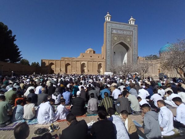 اقامه نماز عید فطر با حضور گسترده مردم اهل سنت تربت جام