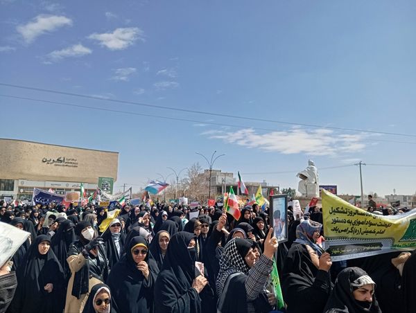 راهپیمایی با‌شکوه روز قدس با حضور فرهنگیان گلبهار 