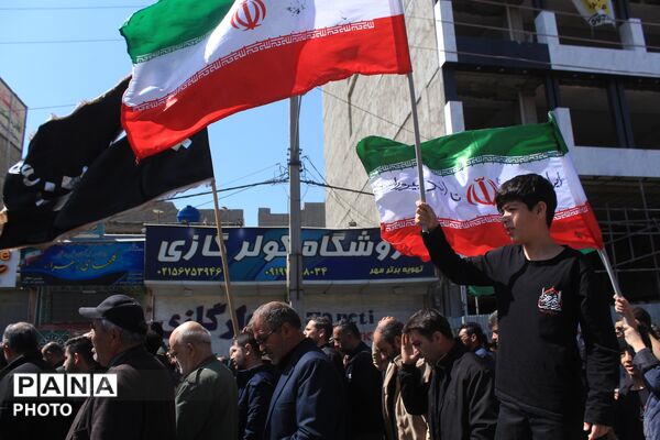 تشییع پیکر شهید سرگرد «جواد عبدی» در حملات آمریکایی - صهیونی